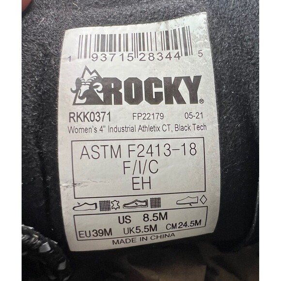 Rocky Industrial Athletix Womens 8.5M Black Composite Toe Work Shoe RKK0371 - Picture 10 of 10